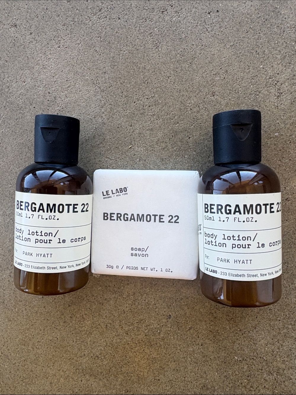 Le Labo bundle 2x bergamote body lotion and soap